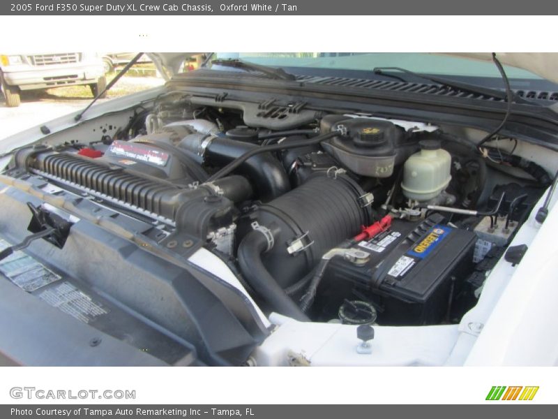 Oxford White / Tan 2005 Ford F350 Super Duty XL Crew Cab Chassis