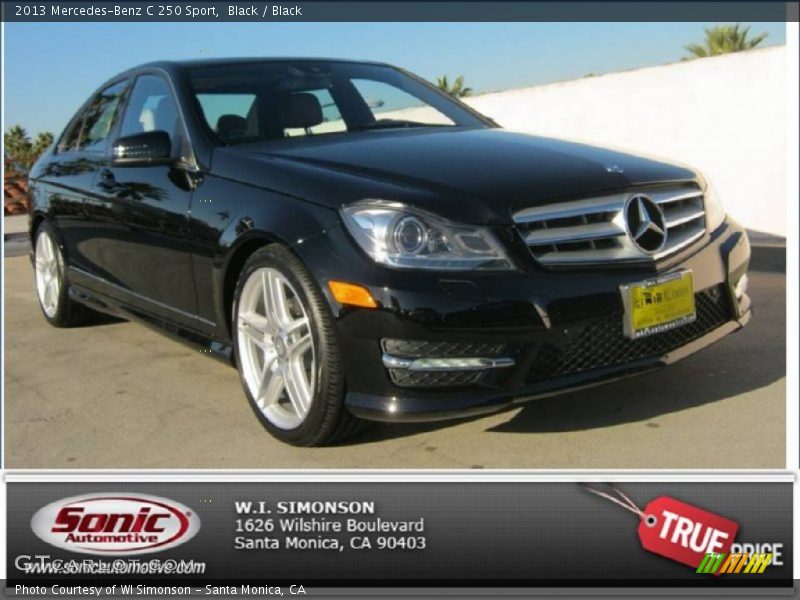 Black / Black 2013 Mercedes-Benz C 250 Sport