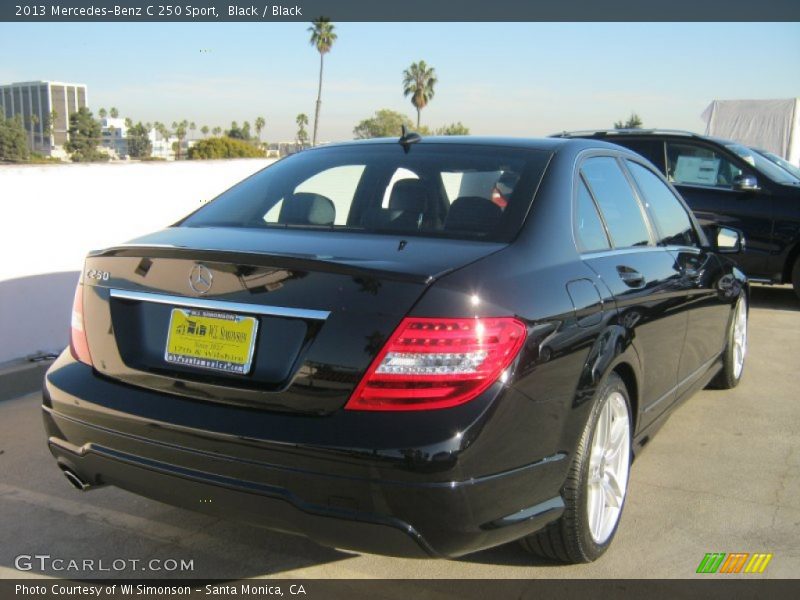 Black / Black 2013 Mercedes-Benz C 250 Sport