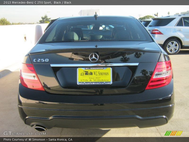 Black / Black 2013 Mercedes-Benz C 250 Sport