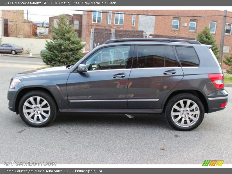 Steel Grey Metallic / Black 2011 Mercedes-Benz GLK 350 4Matic