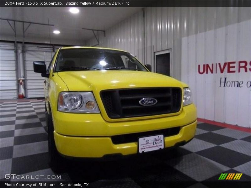 Blazing Yellow / Medium/Dark Flint 2004 Ford F150 STX SuperCab