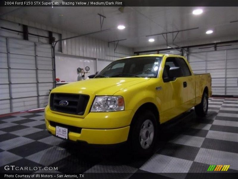 Blazing Yellow / Medium/Dark Flint 2004 Ford F150 STX SuperCab