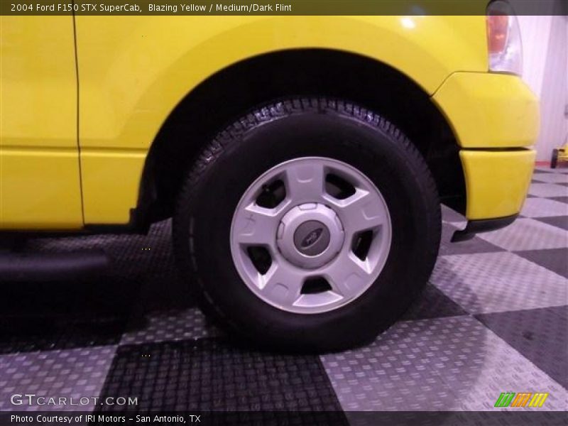 Blazing Yellow / Medium/Dark Flint 2004 Ford F150 STX SuperCab
