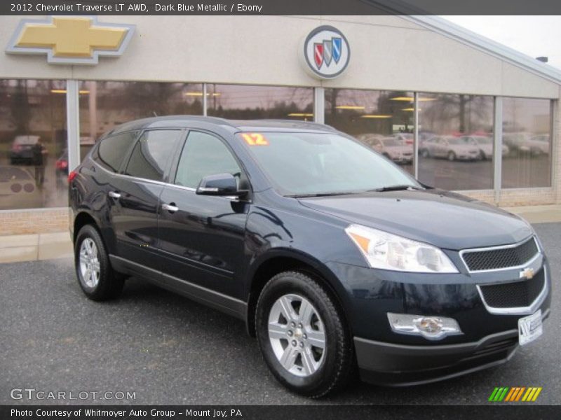Dark Blue Metallic / Ebony 2012 Chevrolet Traverse LT AWD