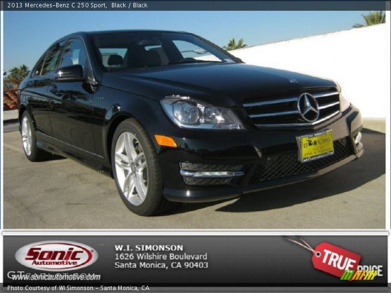 Black / Black 2013 Mercedes-Benz C 250 Sport