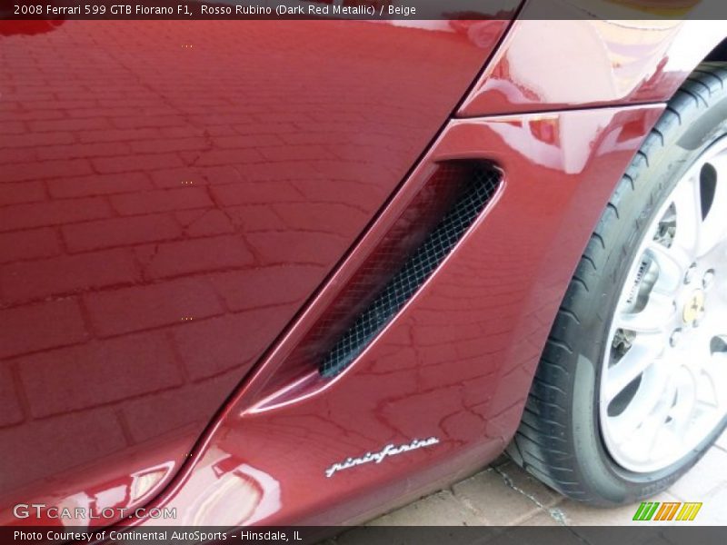 Rosso Rubino (Dark Red Metallic) / Beige 2008 Ferrari 599 GTB Fiorano F1