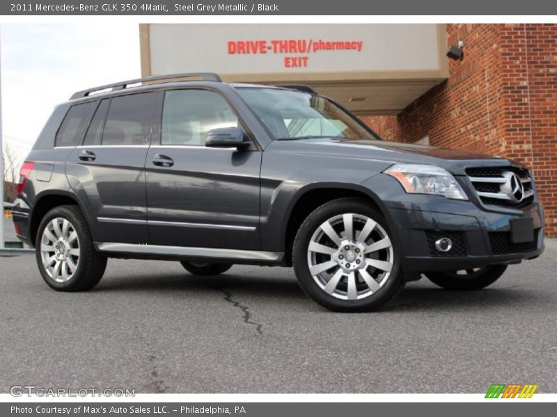 Steel Grey Metallic / Black 2011 Mercedes-Benz GLK 350 4Matic