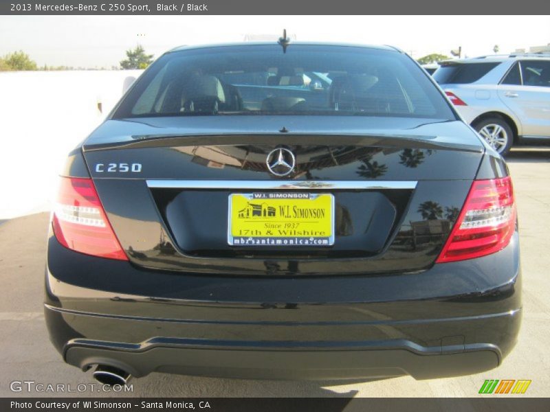 Black / Black 2013 Mercedes-Benz C 250 Sport