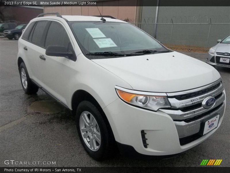 White Suede / Medium Light Stone 2013 Ford Edge SE