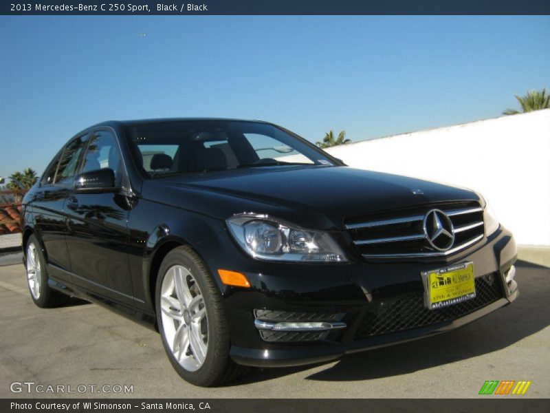 Black / Black 2013 Mercedes-Benz C 250 Sport