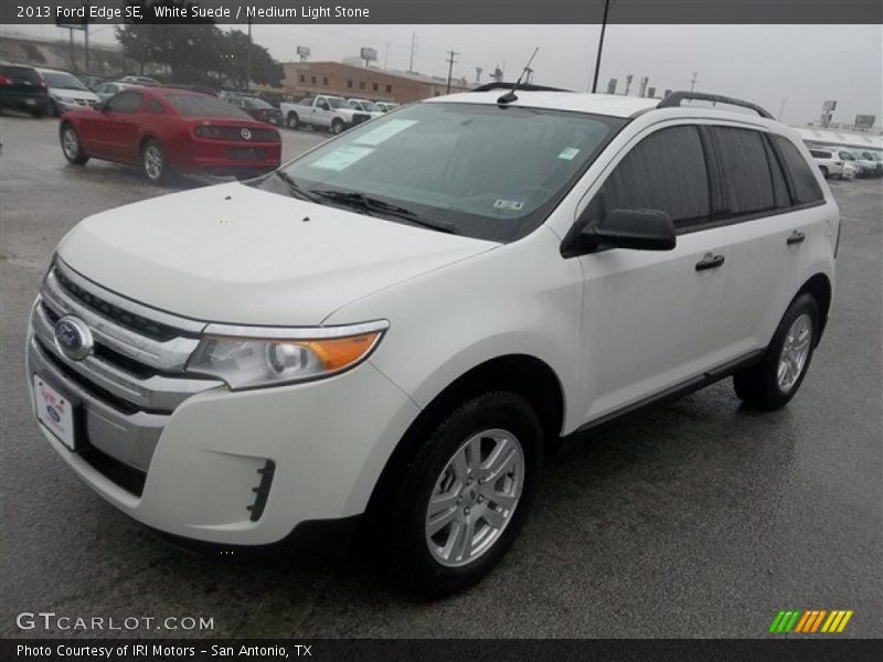 White Suede / Medium Light Stone 2013 Ford Edge SE