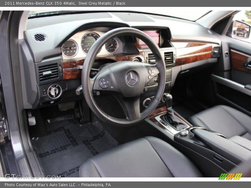 Steel Grey Metallic / Black 2011 Mercedes-Benz GLK 350 4Matic