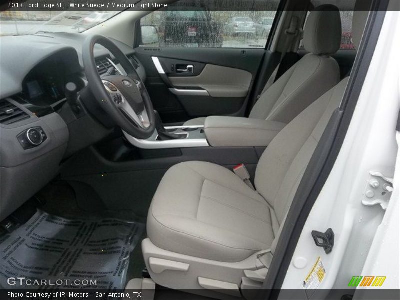White Suede / Medium Light Stone 2013 Ford Edge SE