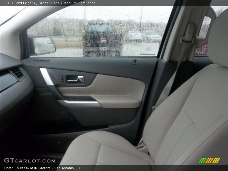 White Suede / Medium Light Stone 2013 Ford Edge SE