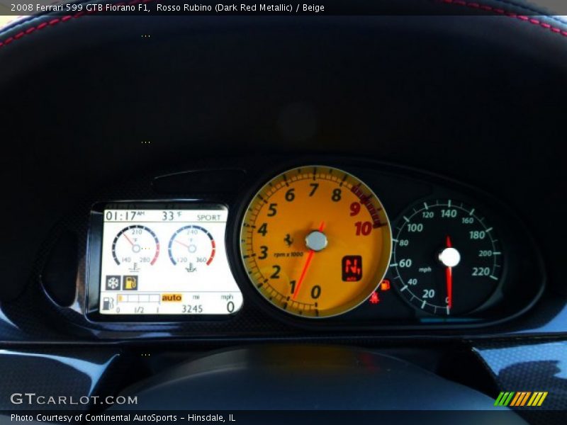  2008 599 GTB Fiorano F1 F1 Gauges