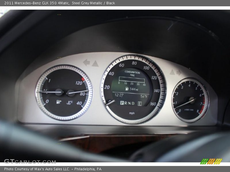 Steel Grey Metallic / Black 2011 Mercedes-Benz GLK 350 4Matic