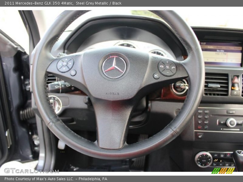 Steel Grey Metallic / Black 2011 Mercedes-Benz GLK 350 4Matic