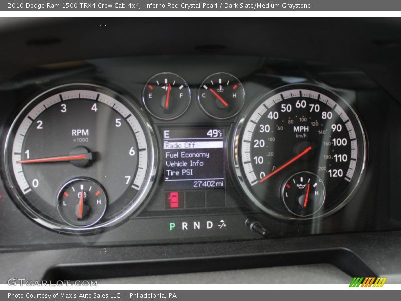 Inferno Red Crystal Pearl / Dark Slate/Medium Graystone 2010 Dodge Ram 1500 TRX4 Crew Cab 4x4
