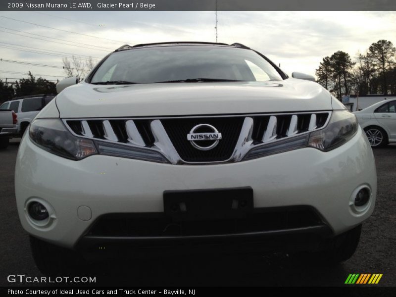 Glacier Pearl / Beige 2009 Nissan Murano LE AWD