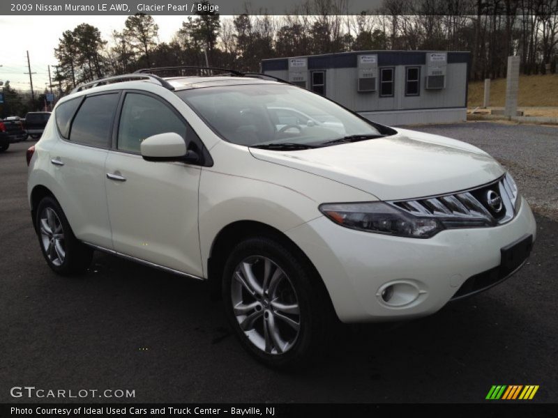 Glacier Pearl / Beige 2009 Nissan Murano LE AWD