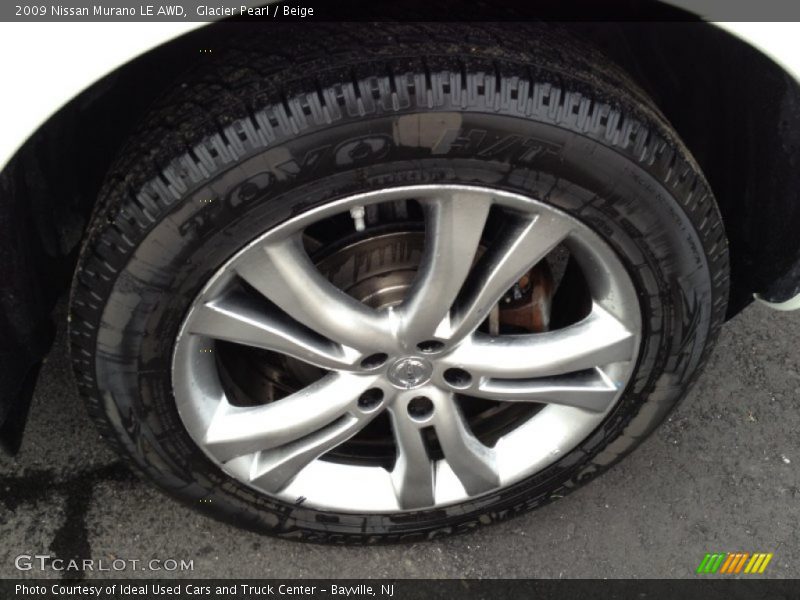 Glacier Pearl / Beige 2009 Nissan Murano LE AWD