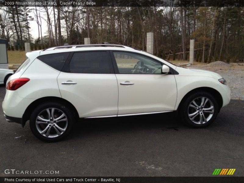 Glacier Pearl / Beige 2009 Nissan Murano LE AWD