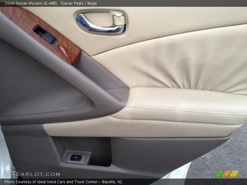Glacier Pearl / Beige 2009 Nissan Murano LE AWD
