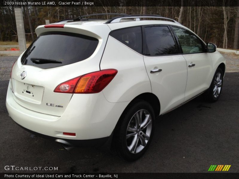 Glacier Pearl / Beige 2009 Nissan Murano LE AWD