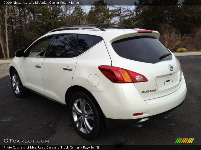 Glacier Pearl / Beige 2009 Nissan Murano LE AWD