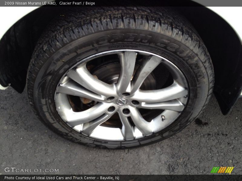 Glacier Pearl / Beige 2009 Nissan Murano LE AWD