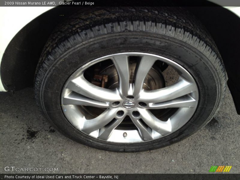 Glacier Pearl / Beige 2009 Nissan Murano LE AWD