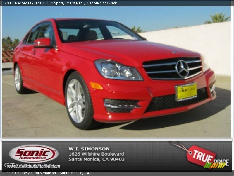 Mars Red / Cappuccino/Black 2013 Mercedes-Benz C 250 Sport