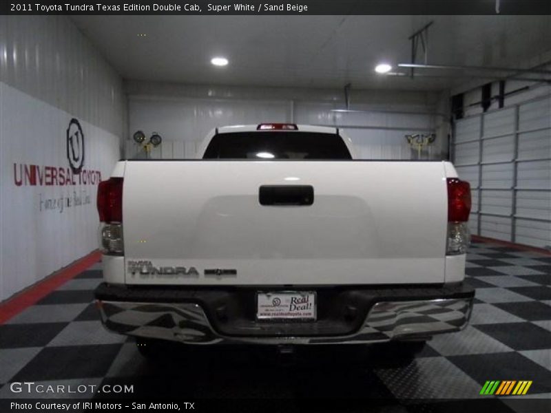 Super White / Sand Beige 2011 Toyota Tundra Texas Edition Double Cab