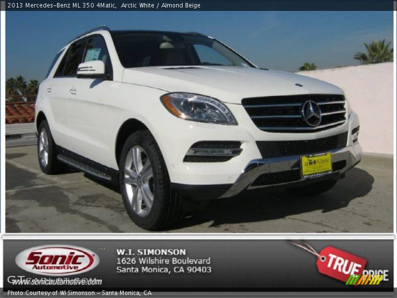 Arctic White / Almond Beige 2013 Mercedes-Benz ML 350 4Matic