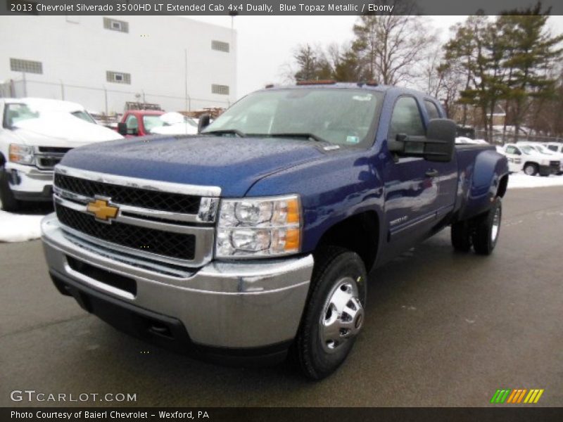 Front 3/4 View of 2013 Silverado 3500HD LT Extended Cab 4x4 Dually