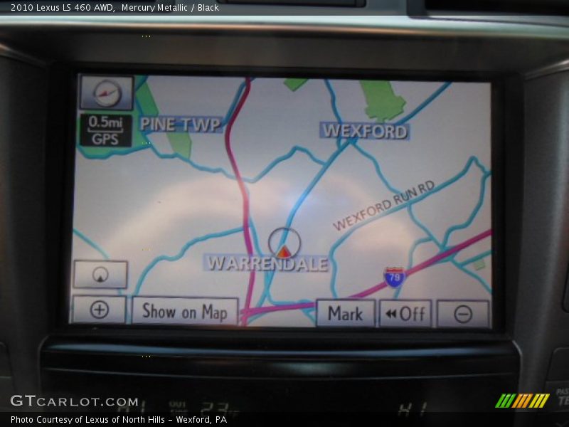 Mercury Metallic / Black 2010 Lexus LS 460 AWD