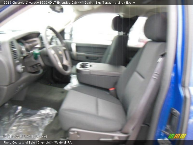 Blue Topaz Metallic / Ebony 2013 Chevrolet Silverado 3500HD LT Extended Cab 4x4 Dually