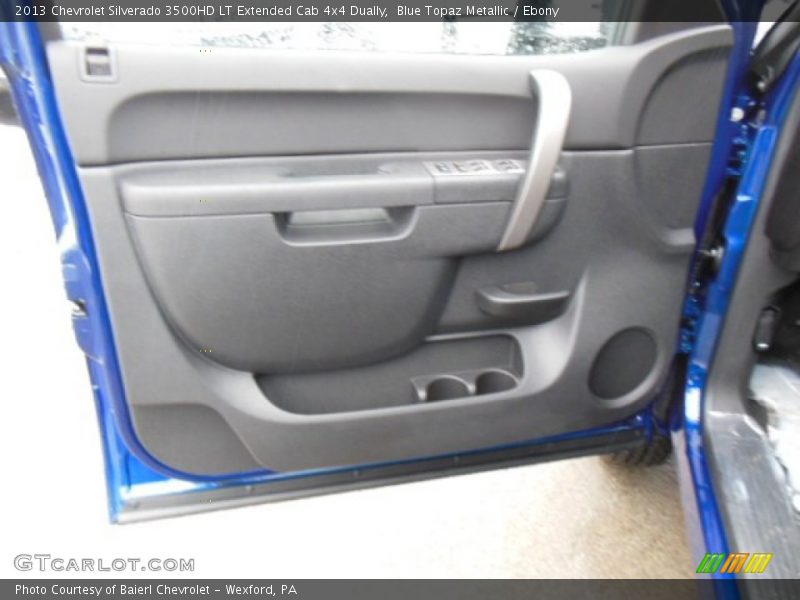 Blue Topaz Metallic / Ebony 2013 Chevrolet Silverado 3500HD LT Extended Cab 4x4 Dually