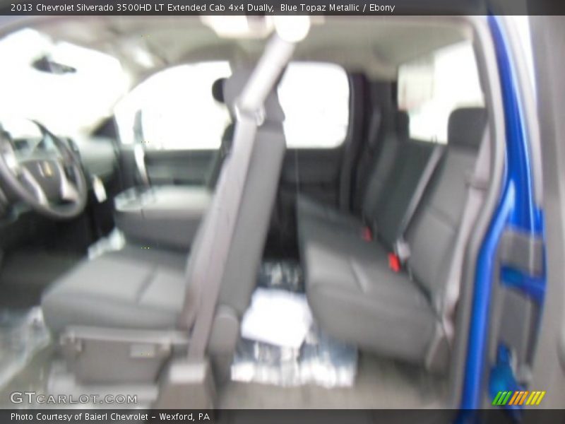 Blue Topaz Metallic / Ebony 2013 Chevrolet Silverado 3500HD LT Extended Cab 4x4 Dually
