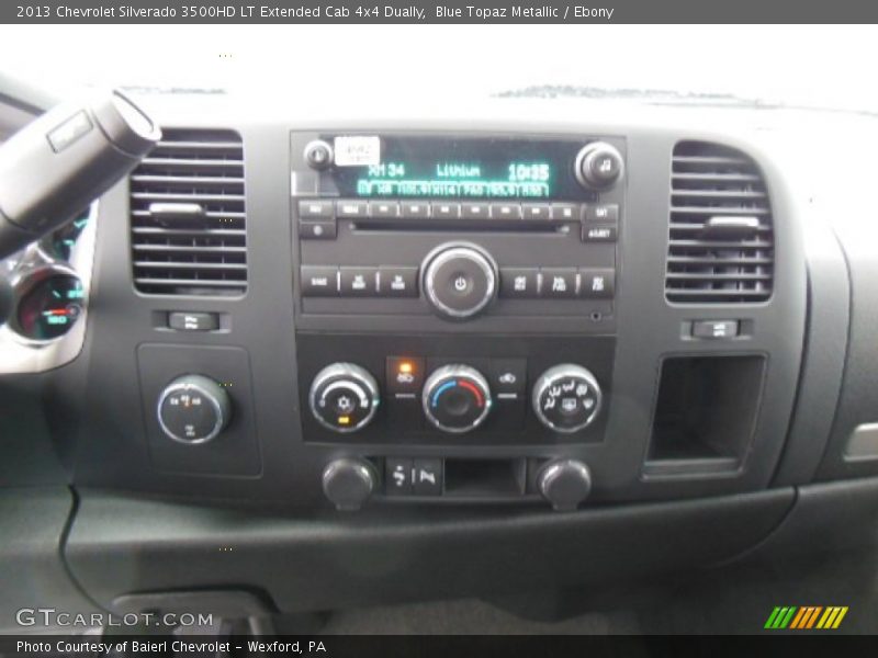 Blue Topaz Metallic / Ebony 2013 Chevrolet Silverado 3500HD LT Extended Cab 4x4 Dually