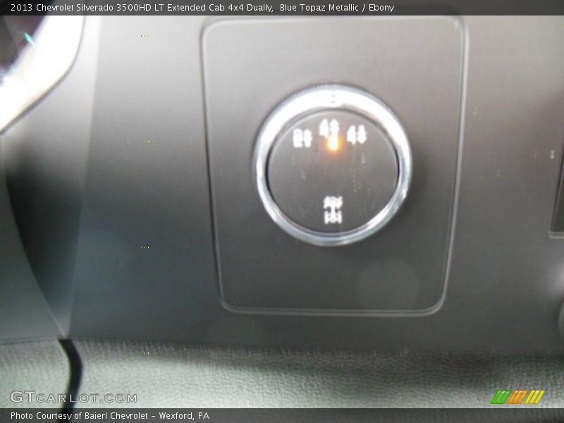 Blue Topaz Metallic / Ebony 2013 Chevrolet Silverado 3500HD LT Extended Cab 4x4 Dually