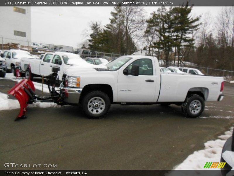 Summit White / Dark Titanium 2013 Chevrolet Silverado 3500HD WT Regular Cab 4x4 Plow Truck