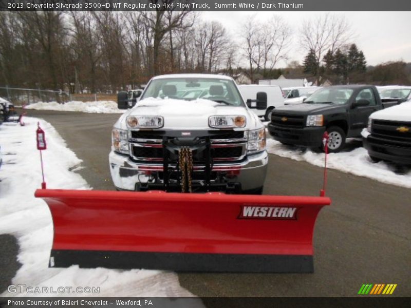 Summit White / Dark Titanium 2013 Chevrolet Silverado 3500HD WT Regular Cab 4x4 Plow Truck