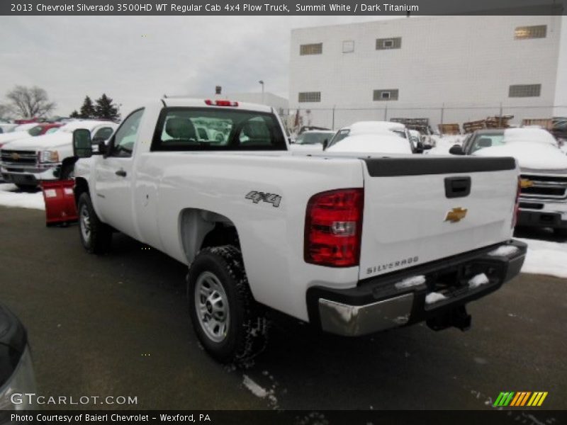 Summit White / Dark Titanium 2013 Chevrolet Silverado 3500HD WT Regular Cab 4x4 Plow Truck