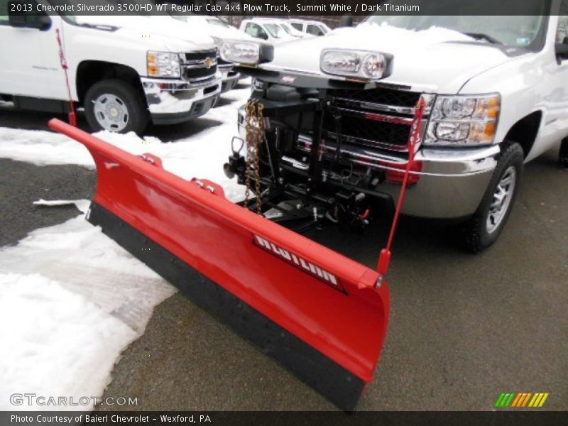 Summit White / Dark Titanium 2013 Chevrolet Silverado 3500HD WT Regular Cab 4x4 Plow Truck