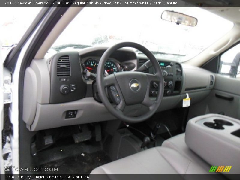 Summit White / Dark Titanium 2013 Chevrolet Silverado 3500HD WT Regular Cab 4x4 Plow Truck