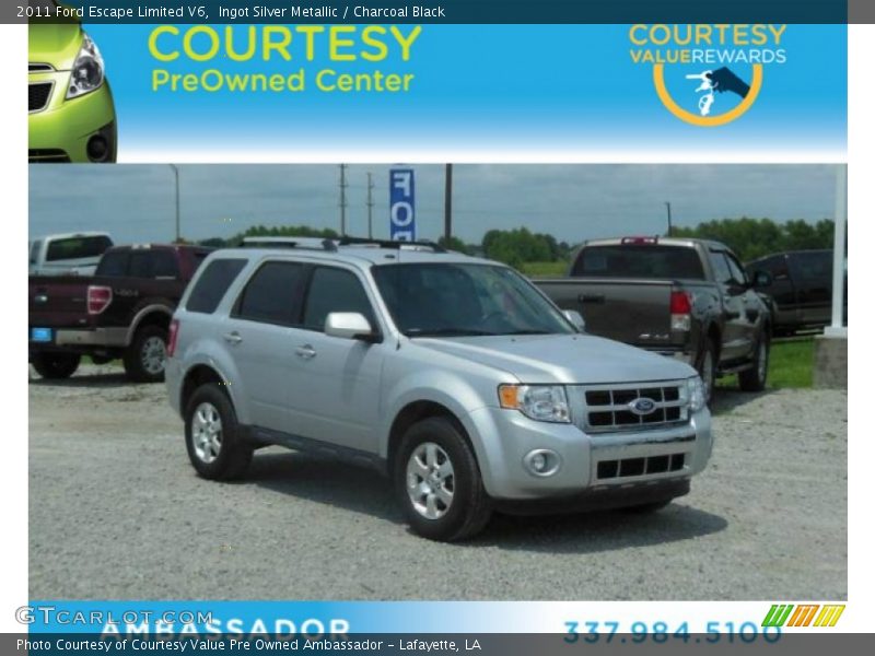 Ingot Silver Metallic / Charcoal Black 2011 Ford Escape Limited V6