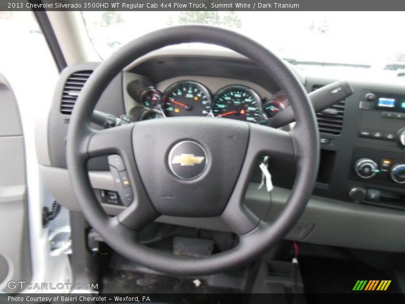 Summit White / Dark Titanium 2013 Chevrolet Silverado 3500HD WT Regular Cab 4x4 Plow Truck