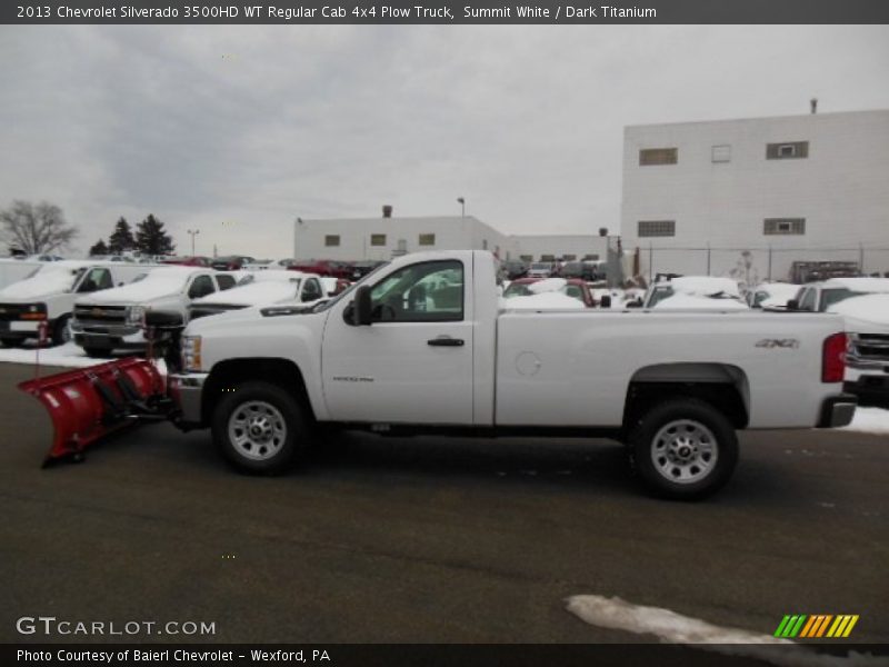 Summit White / Dark Titanium 2013 Chevrolet Silverado 3500HD WT Regular Cab 4x4 Plow Truck